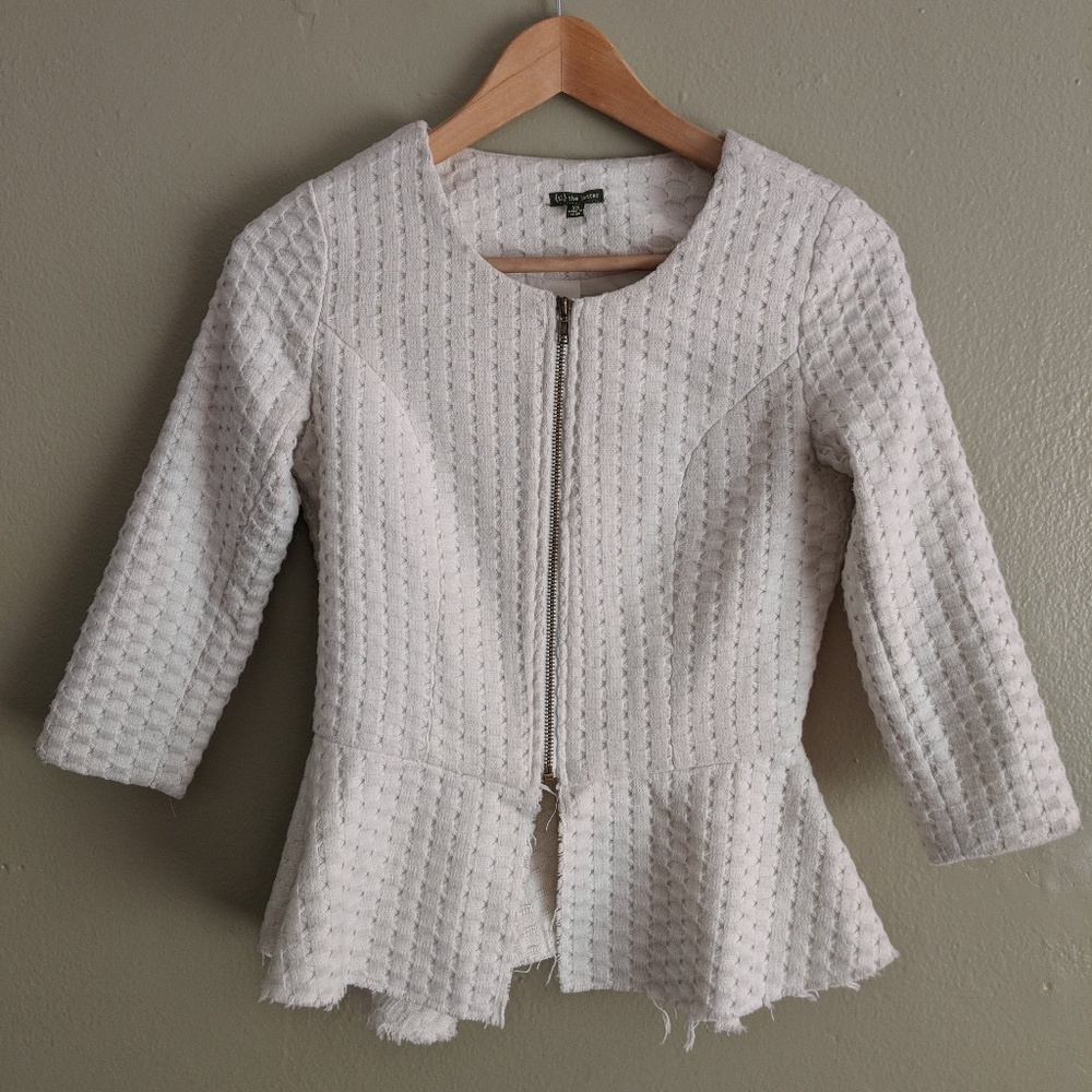 Textured Blazer Raw Edge Finishing